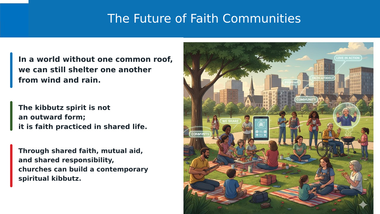 Historical Attachment 4, source slide 16 — The kibbutz spirit as shared faith, mutual aid, and responsibility (English translation). Historical Attachment 4, source slide 16 — The kibbutz spirit as shared faith, mutual aid, and responsibility (English translation).