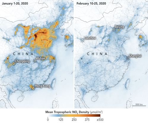 Historical Attachment 1, Figure 1 — Reduced air pollution during the early pandemic shutdown period. Historical Attachment 1, Figure 1 — Reduced air pollution during the early pandemic shutdown period.